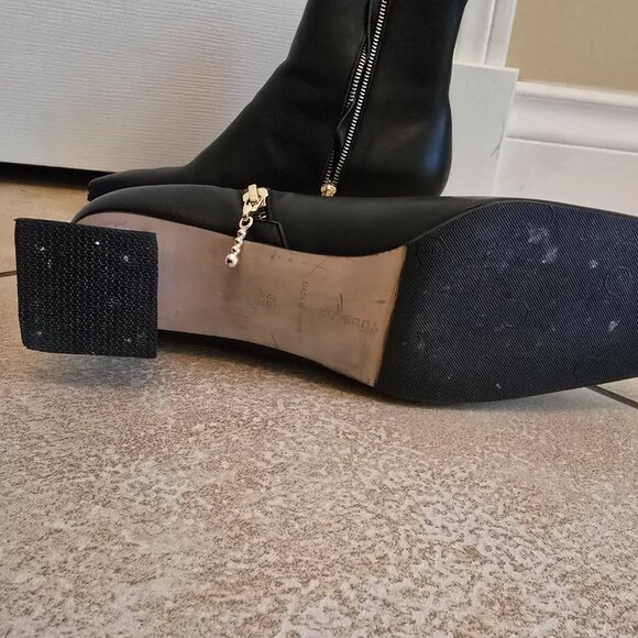 Yuul yie black leather ankle boots - Picture 6 of 7